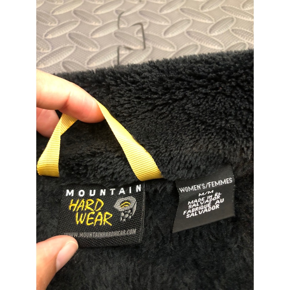 Mountain Hardwear Fleece Jacket Womens Medium Black Polartec Monkey Man Style - Picture 6 of 10